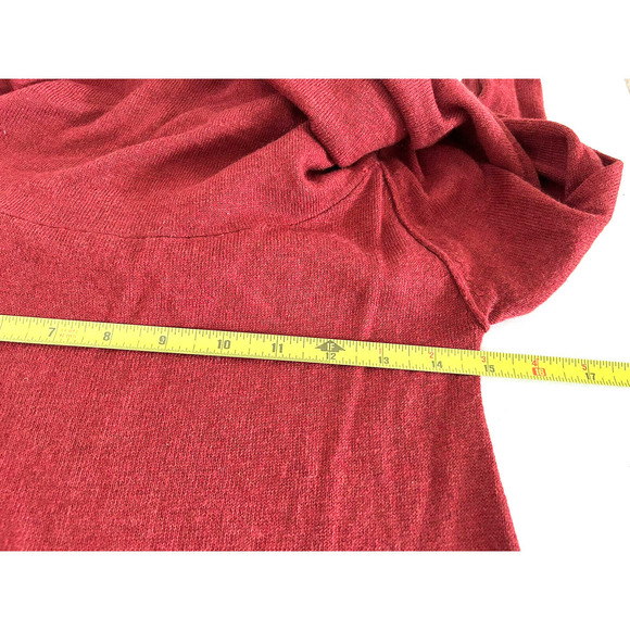 Shrinking Violet | Women's Red Long Sleeve Cowl Neck Tunic Sweater Size XS - Picture 3 of 5